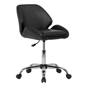 calico designs black pearl faux leather adjustable office chair