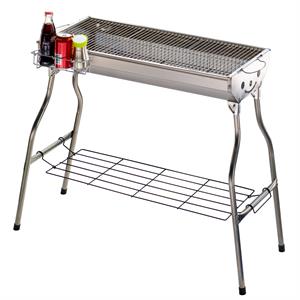 28.8 inches portable charcoal bbq grill in stainless steel