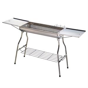 28.8 inches portable charcoal bbq grill with side shelf