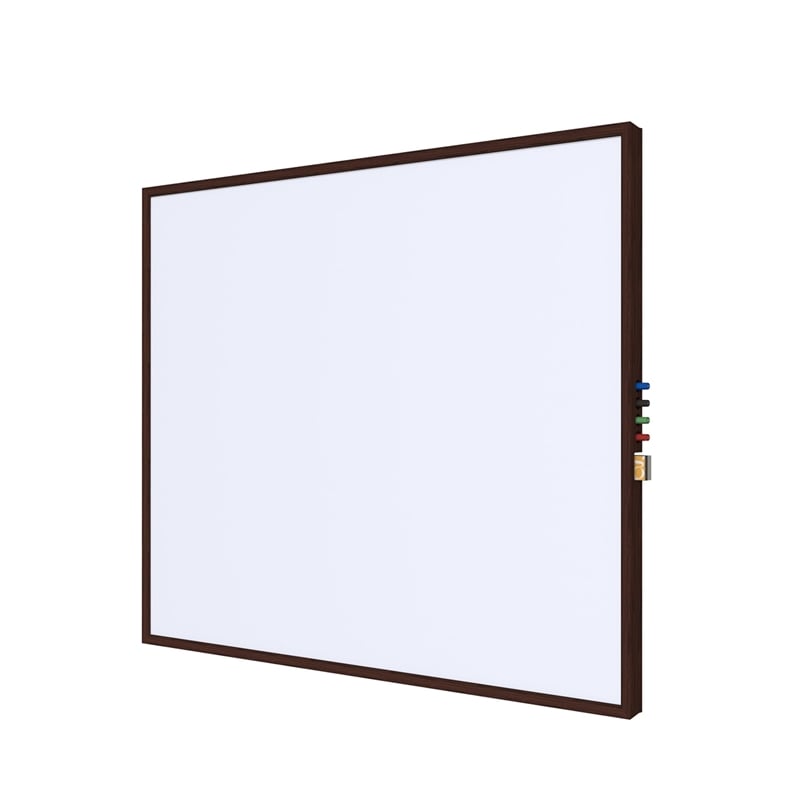 Ghent's Ceramic 3' x 4' Impression Whiteboard with modern Frame in White