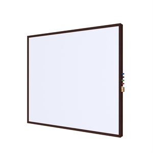 Ghent's Ceramic 3' x 4' Impression Whiteboard with modern Frame in White