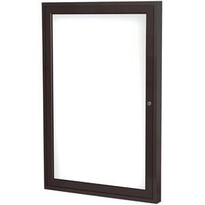 Ghent's Ceramic 36&quot x 24&quot 1 Door Enclosed Mag. Whiteboard in White