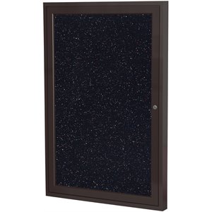 Ghent's 24&quot x 18&quot 1 Door Enclosed Bulletin Board in Multi-Color
