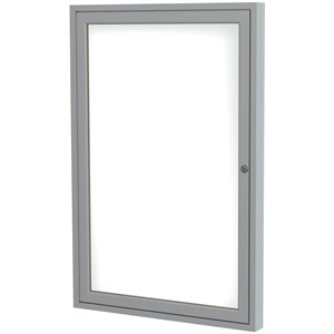 Ghent's Ceramic 24&quot x 18&quot 1 Door Enclosed Bulletin Board in White