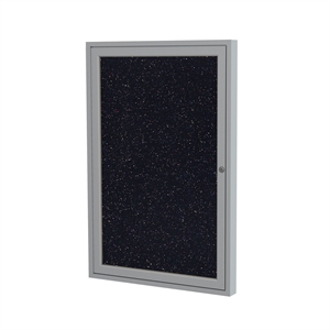 Ghent's 36&quot x 24&quot 1 Door Enclosed Rubber Bulletin Board in Multi-Color