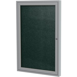 Ghent's Vinyl 36&quot x 24&quot 1 Door Enclosed Bulletin Board in Black