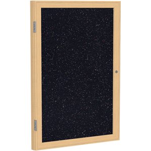 Ghent's Wood 24&quot x 18&quot 1 Door Enclosed Bulletin Board in Multi-Color