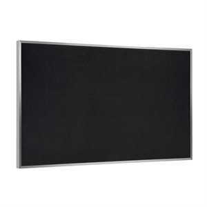 ghent's 2' x 3' rubber bulletin board with aluminum frame in black