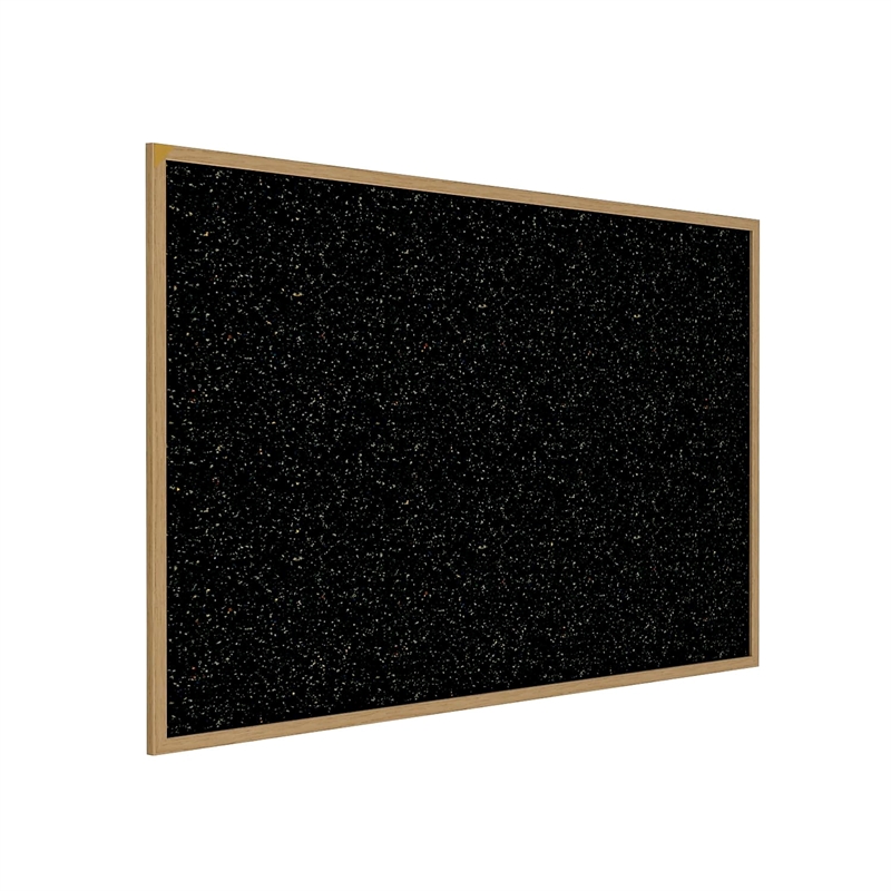 Ghent's Wood 2' x 3' Oak Rubber Bulletin Board  in Multi-Color