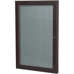 Ghent's Vinyl 36&quot x 36&quot 1 Door Enclosed Bulletin Board in Stone