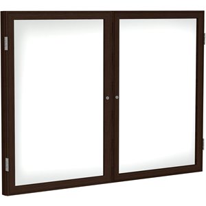 Ghent's Ceramic 36&quot x 48&quot 2 Door Enclosed Mag. Whiteboard in White