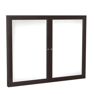Ghent's Ceramic 36&quot x 48&quot 2 Door Enclosed Mag. Whiteboard in White