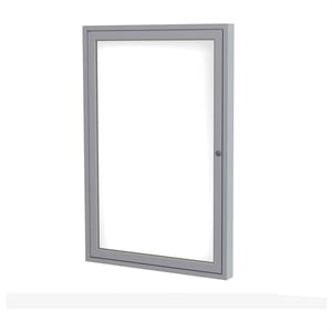 Ghent's Ceramic 36&quot x 30&quot 1 Door Enclosed Mag. Whiteboard in White