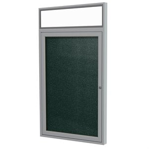 Ghent's Vinyl 36&quot x 30&quot 1 Door Enclosed Bulletin Board in Ebony Brown