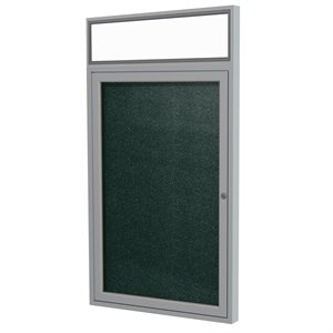 Ghent's Vinyl 36&quot x 30&quot 1 Door Enclosed Headliner Letterboard in Ebony Brown