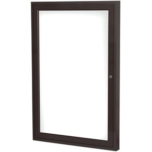 Ghent's Ceramic 36&quot x 36&quot 1 Door Enclosed Mag. Whiteboard in White