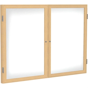 Ghent's Ceramic 36&quot x 48&quot 2 Door Enclosed Mag. Whiteboard in White