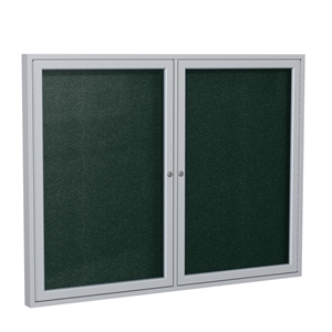 Ghent's Vinyl 36&quot x 60&quot 2 Door Enclosed Bulletin Board in Black