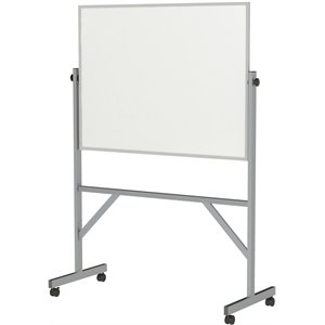 Ghent's Ceramic 3' H x 4' W Reversible Mag. Whiteboard in White