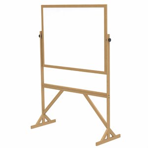 Ghent's Vinyl 3' H x 4' W Reversible Mag. Whiteboard in White