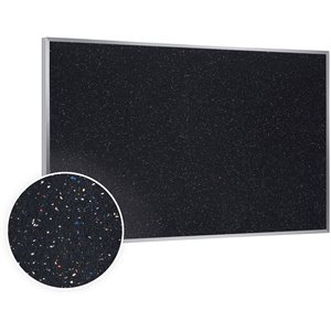 ghent's 3' x 4' rubber bulletin board with aluminum frame in multi-color