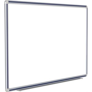 Ghent 36&quotx48&quot Aluminum Frame Ceramic Magnetic Whiteboard - Blue Trim