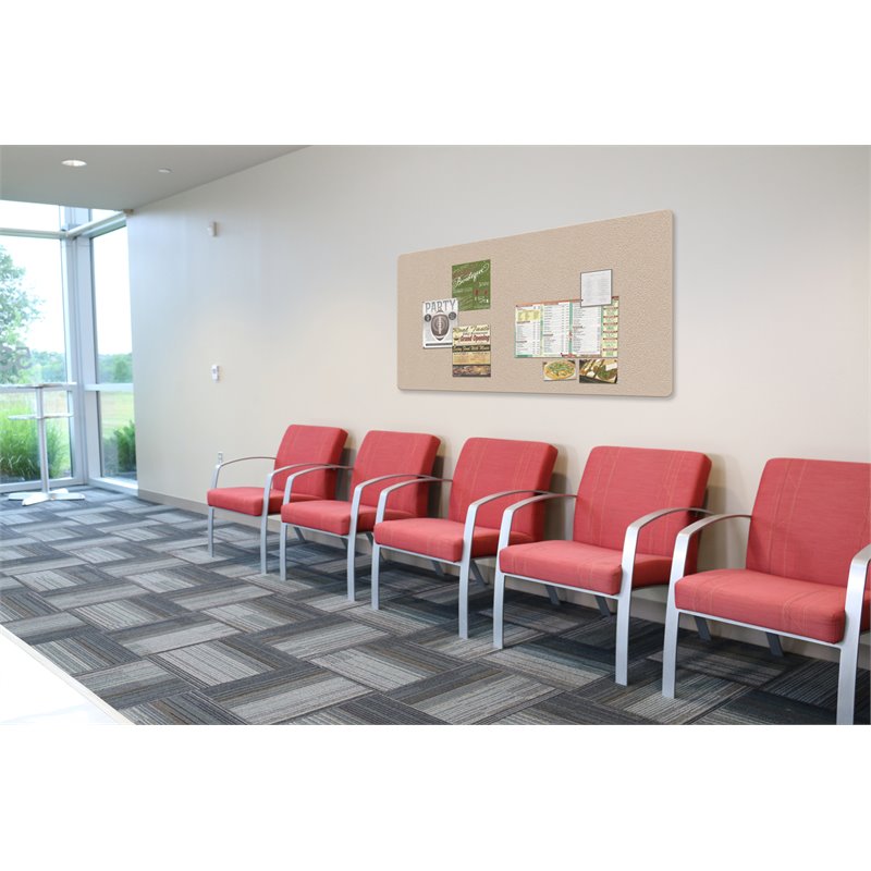 Ghent's Fabric 3' x 4' Wrapped Edge Bulletin Board in Beige