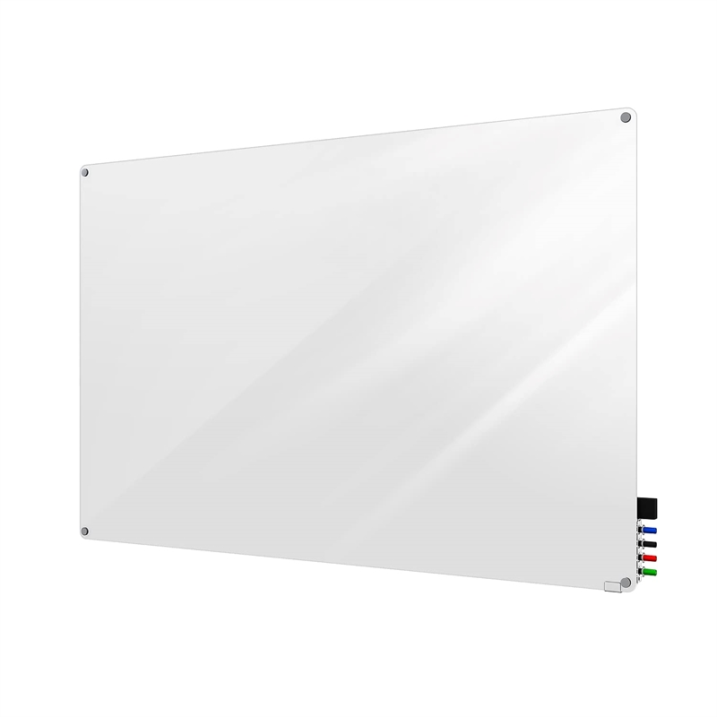 Ghent's Glass 3' x 4' Harmony Board with Radius Corners in White Back