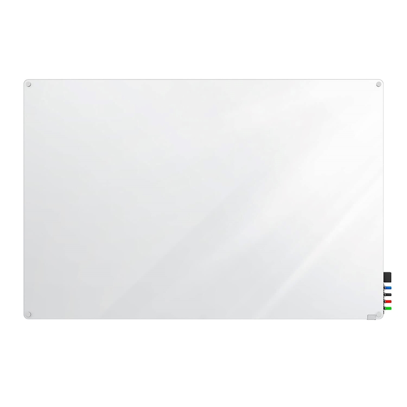 Ghent's Glass 3' x 4' Harmony Board with Radius Corners in White Back