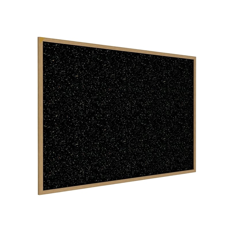 Ghent's Wood 3' x 4' Rubber Bulletin Board with Wood Frame in Multi-Color