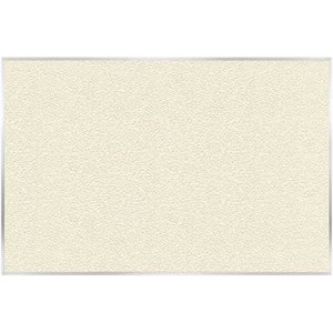 Ghent's Vinyl 3' x 5' Bulletin Board with Aluminum Frame in Ivory