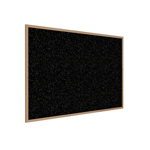 Ghent's Wood 3' x 5' Rubber Bulletin Board with Wood Frame in Speckled Tan