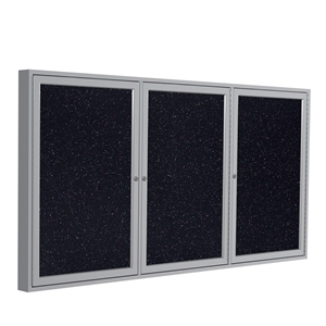 Ghent's 48&quot x 72&quot 3 Door Enclosed Rubber Bulletin Board in Multi-Color