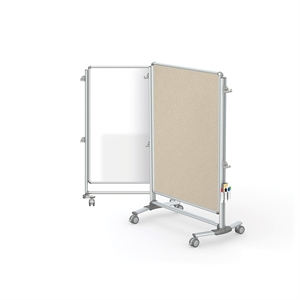 Ghent's Fabric 46&quot x 34&quot Nexus Jr. Parition 2-Sided Bulletin & Mag. Whiteboard