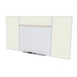 Ghent's Vinyl 4' x 10' Bulletin & Mag. Whiteboard Style E Set in Ivory