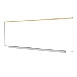 Ghent's Ceramic 4' x 16' Premium Mag. Whiteboard with 1&quot Maprial (2 Adjoined)