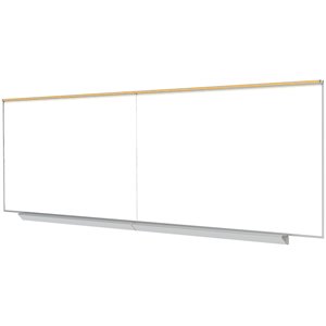 ghent's ceramic 4' x 16' premium mag. whiteboard with 1