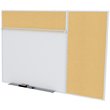 Ghent's Wood 4' x 16' Bulletin & Magnetic Whiteboard B-Set in Tan