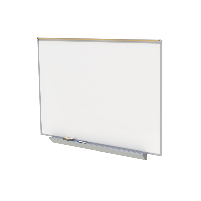 Ghent's Ceramic 4' x 12' Premium Mag. Whiteboad with 1