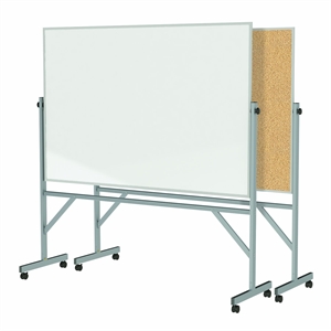 Ghent's Wood 4' x 6' Reversible Cork Bulletin & Whiteboard in Natural
