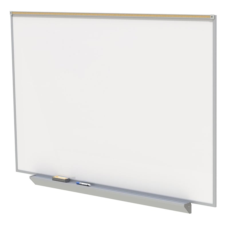 Ghent's Ceramic 4' x 10' Premium Mag. Whiteboard with 1
