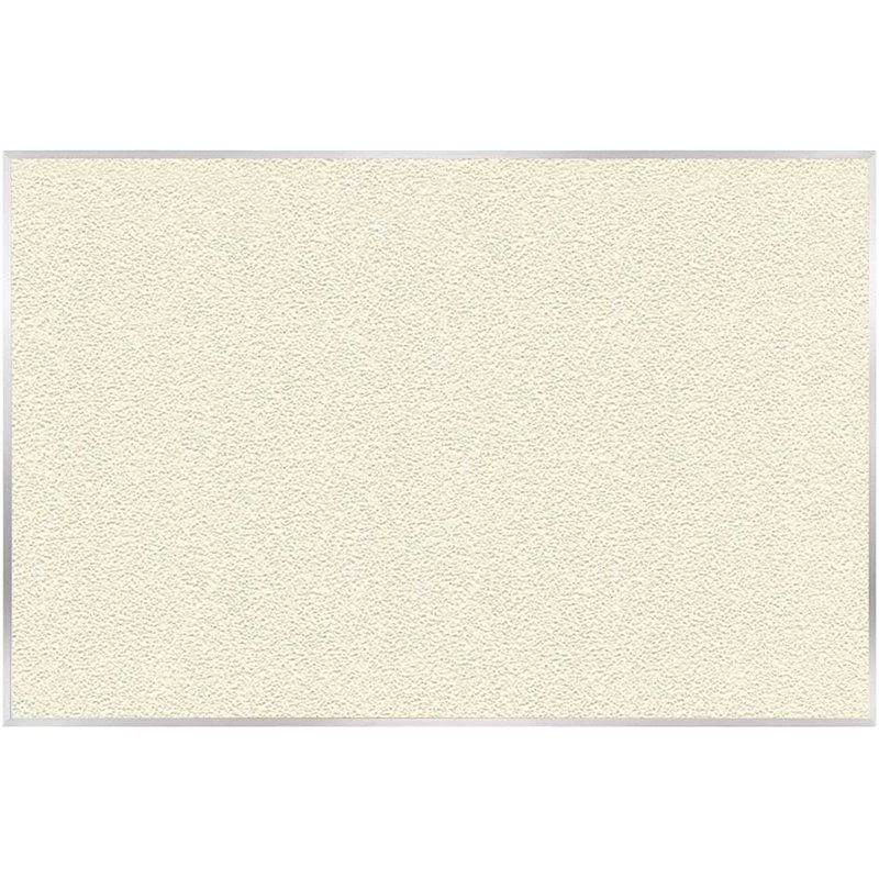 Ghent's Vinyl 4' x 10' Bulletin Board with Aluminum Frame in Ivory