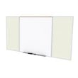 Ghent's Vinyl 4' x 12' Bulletin & Mag. Whiteboard Set in Ivory