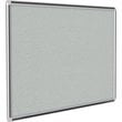 Ghent's Vinyl 4' x 12' Bulletin Board with Black Trim in Gray