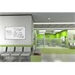 Ghent's Vinyl 4' x 12' Bulletin Board with Gray Trim in Gray