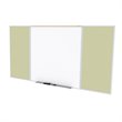 Ghent's Vinyl 4' x 10' Bulletin & Mag. Whiteboard Set in Caramel