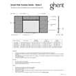 Ghent's Wood 4' x 16' Cork Bulletin & Magnetic Whiteboard Style E Set in Tan