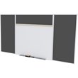 Ghent's Ceramic 4' x 16' Rubber Bulletin & Mag. Whiteboard Style E Set