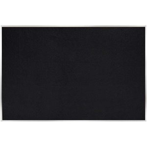 ghent's 4' x 6' rubber bulletin board with aluminum frame in black