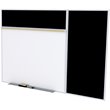 Ghent's Ceramic 4' x 6' Rubber Bulletin & Magnetic Whiteboard B-Set in Black